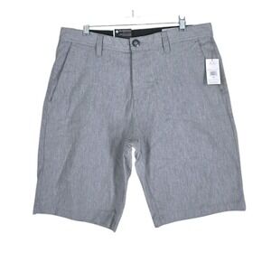 Volcom Frickin Modern Straight Chino Shorts Mens 36 (35x11) Grey Heather NWT $55
